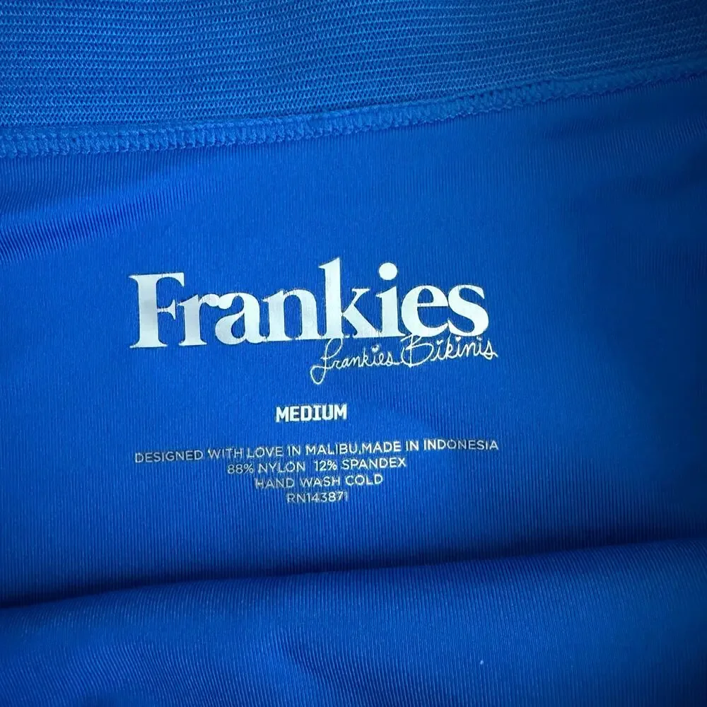 Frankie’s Bikinis Gabrielle High Waisted Bottom in Cobalt Blue Size Medium